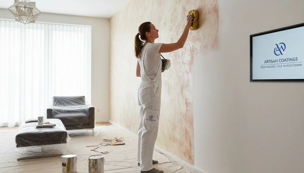 Professional faux painting finish on interior wall by expert painters in Pittsburgh, PA