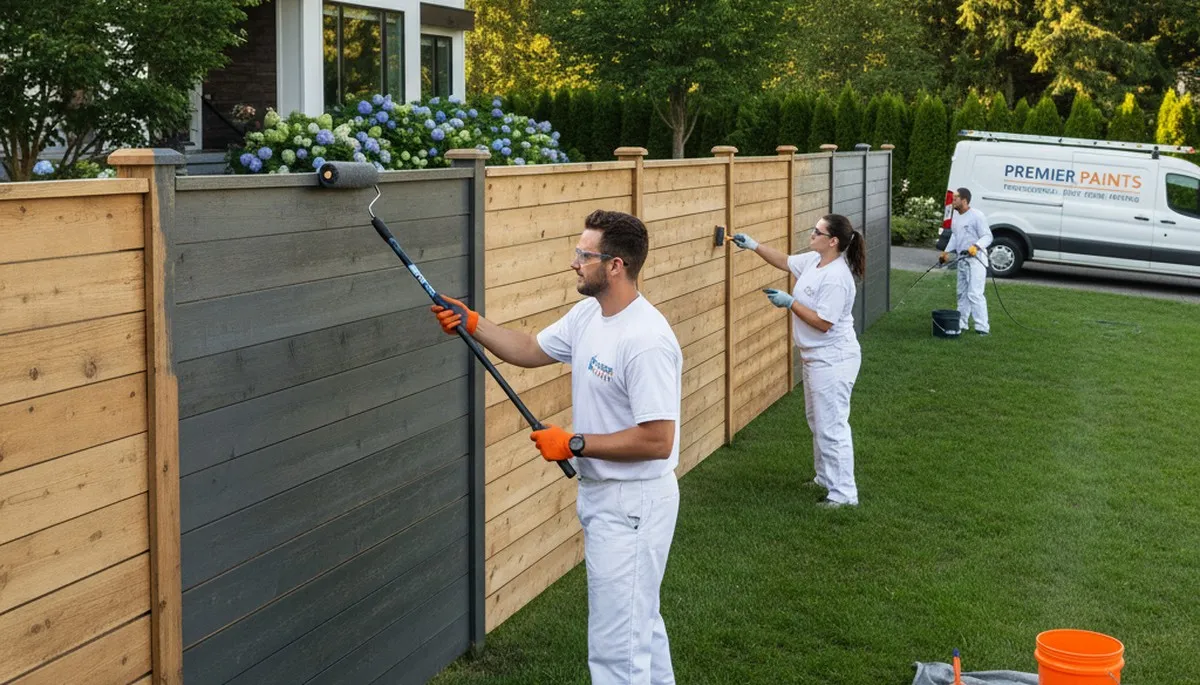 Professional fence painting by expert house painters in Pittsburgh, PA for lasting weather protection