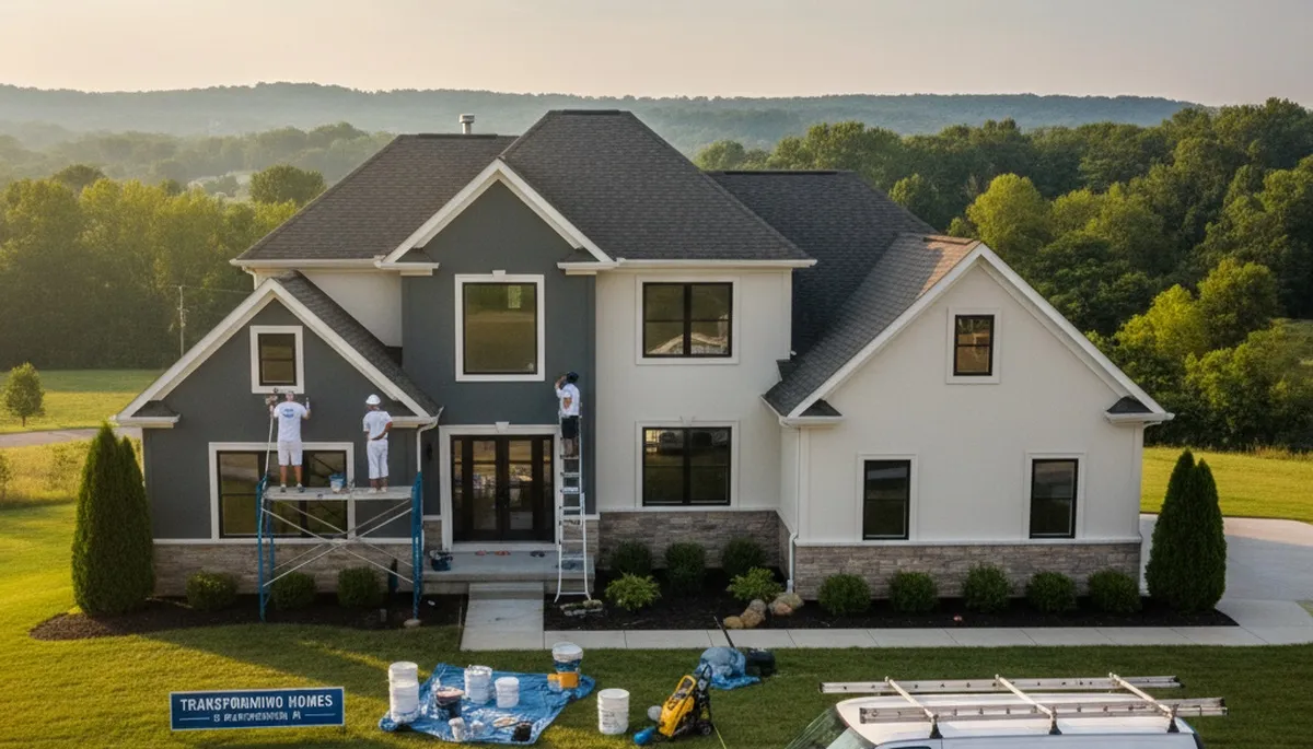 Professional house painters in Pittsburgh PA providing expert residential exterior painting services