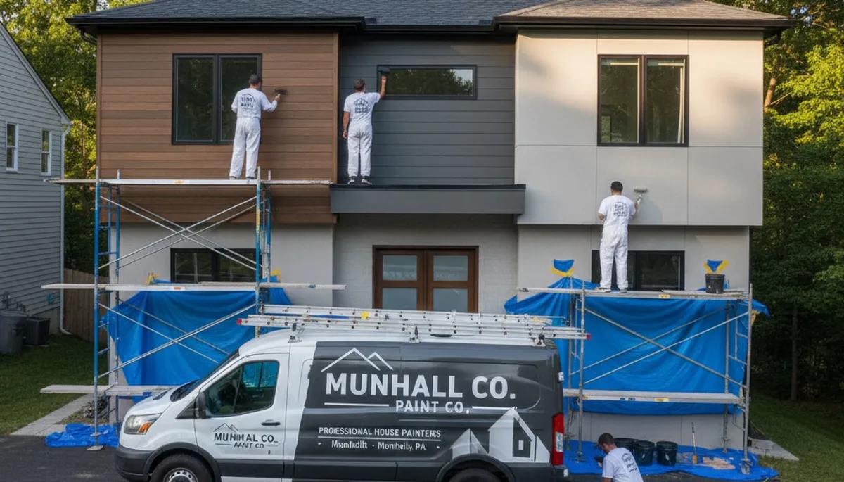 Professional house painting service in Pittsburgh, PA for residential interior and exterior painting```